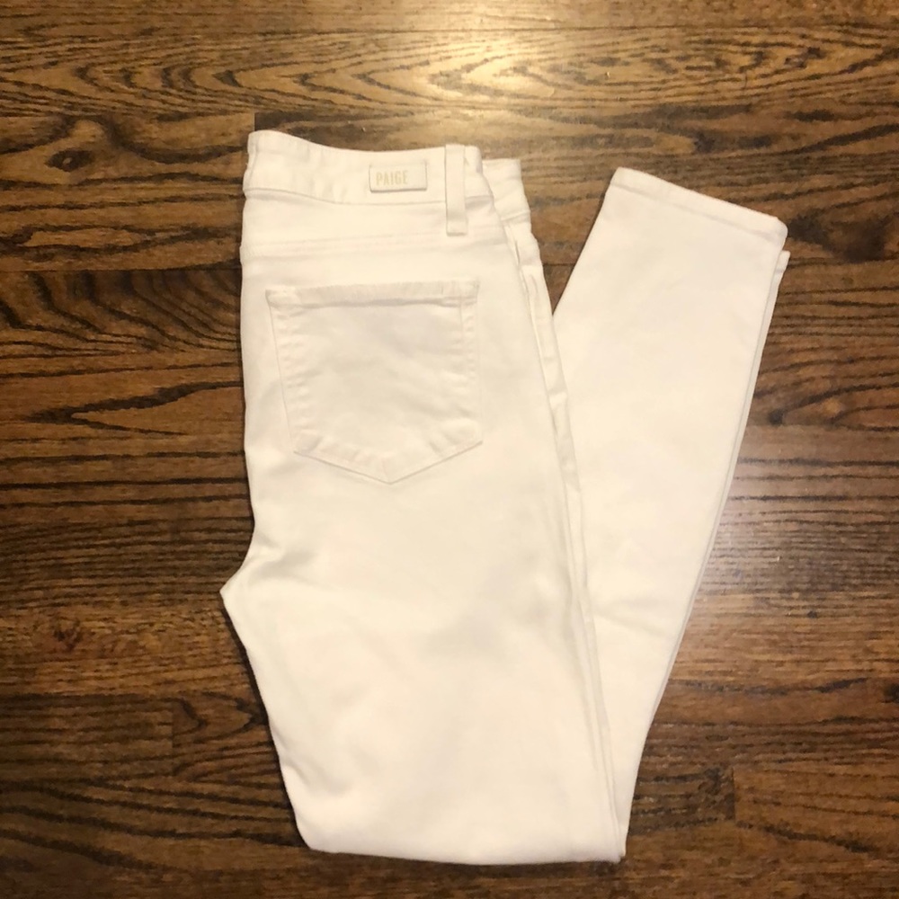Paige white Hoxton ankle jeans
